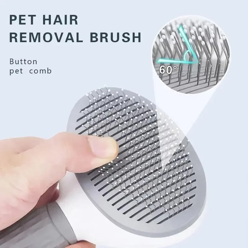 Self Cleaning Pet Hair Remover Brush For Dogs Cats
