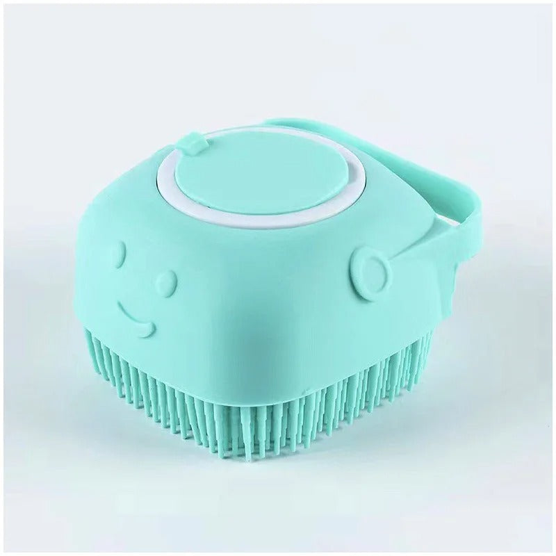 Silicone Pet Bath Brush for Puppy Dogs, 2 in 1 Pet Bath Brush Soft Silicone