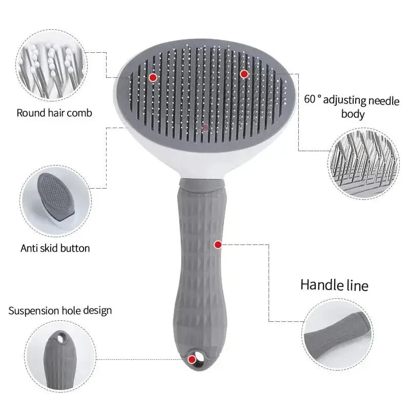 Self Cleaning Pet Hair Remover Brush For Dogs Cats