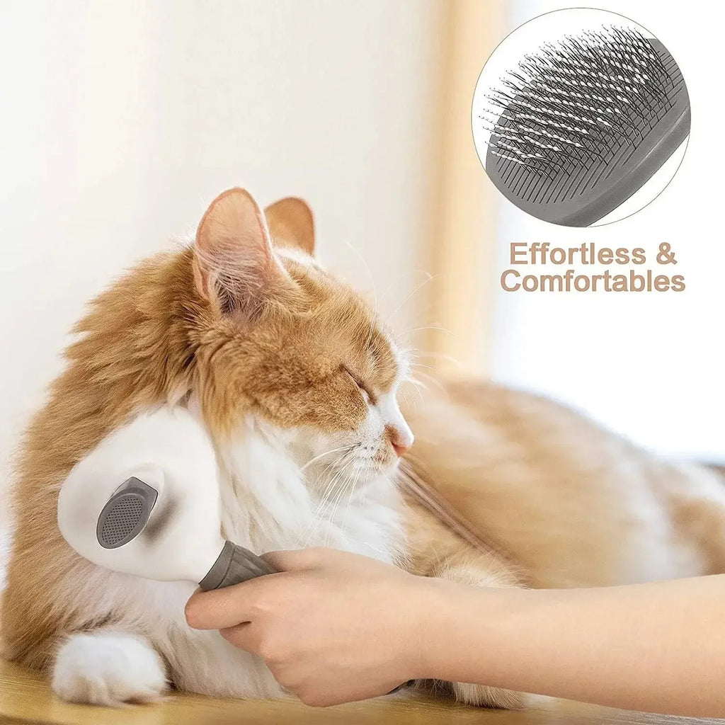 Self Cleaning Pet Hair Remover Brush For Dogs Cats