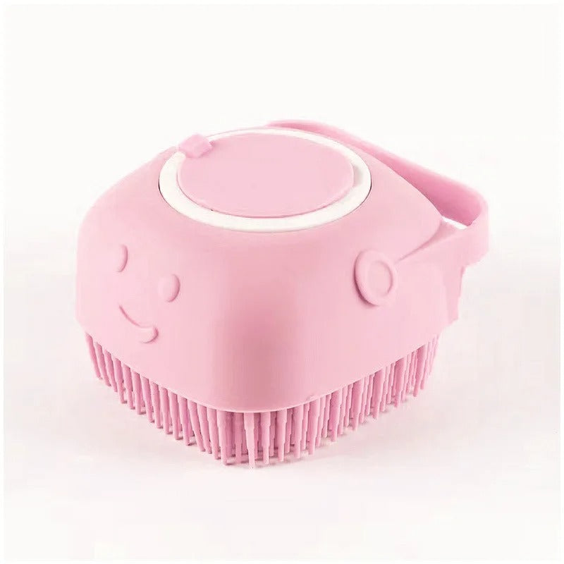 Silicone Pet Bath Brush for Puppy Dogs, 2 in 1 Pet Bath Brush Soft Silicone